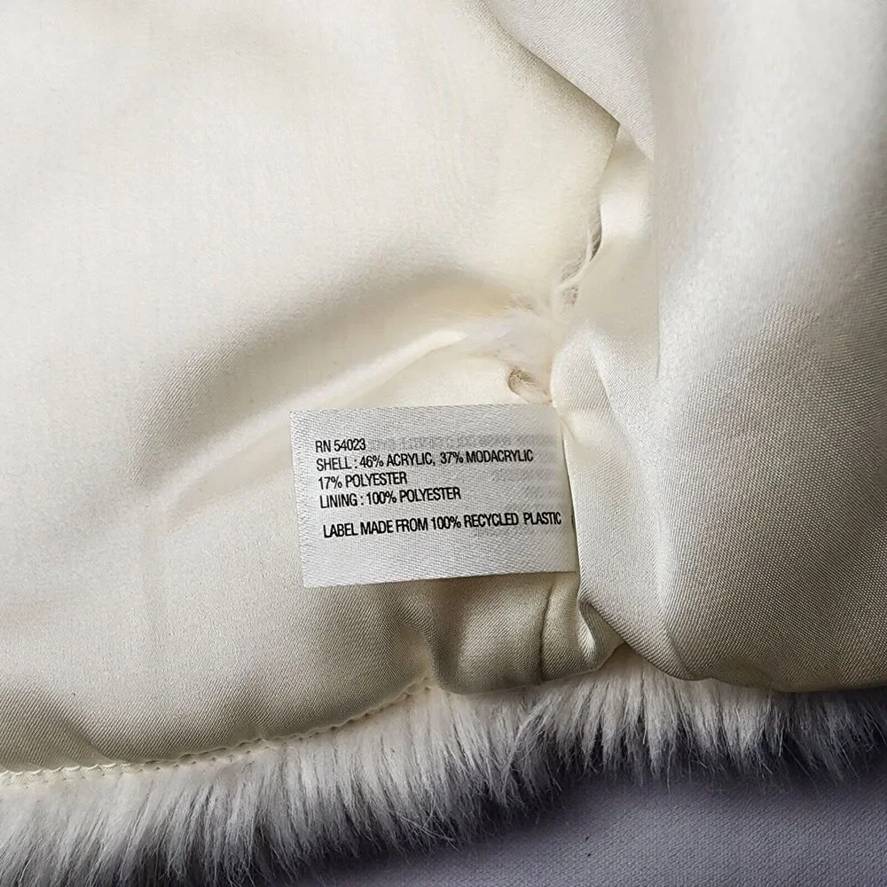 Baby Gap Ivory Frost Faux Fur Bolero Small Medium S/M